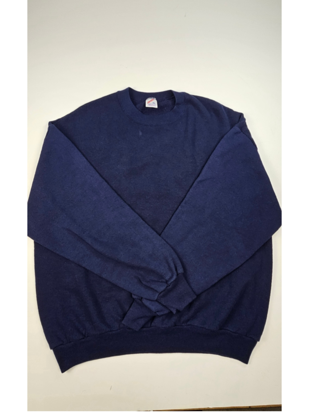 Vintage 80s 90s Jerzees Blank Sweatshirt Mens XL Navy Blue Made USA Crewneck